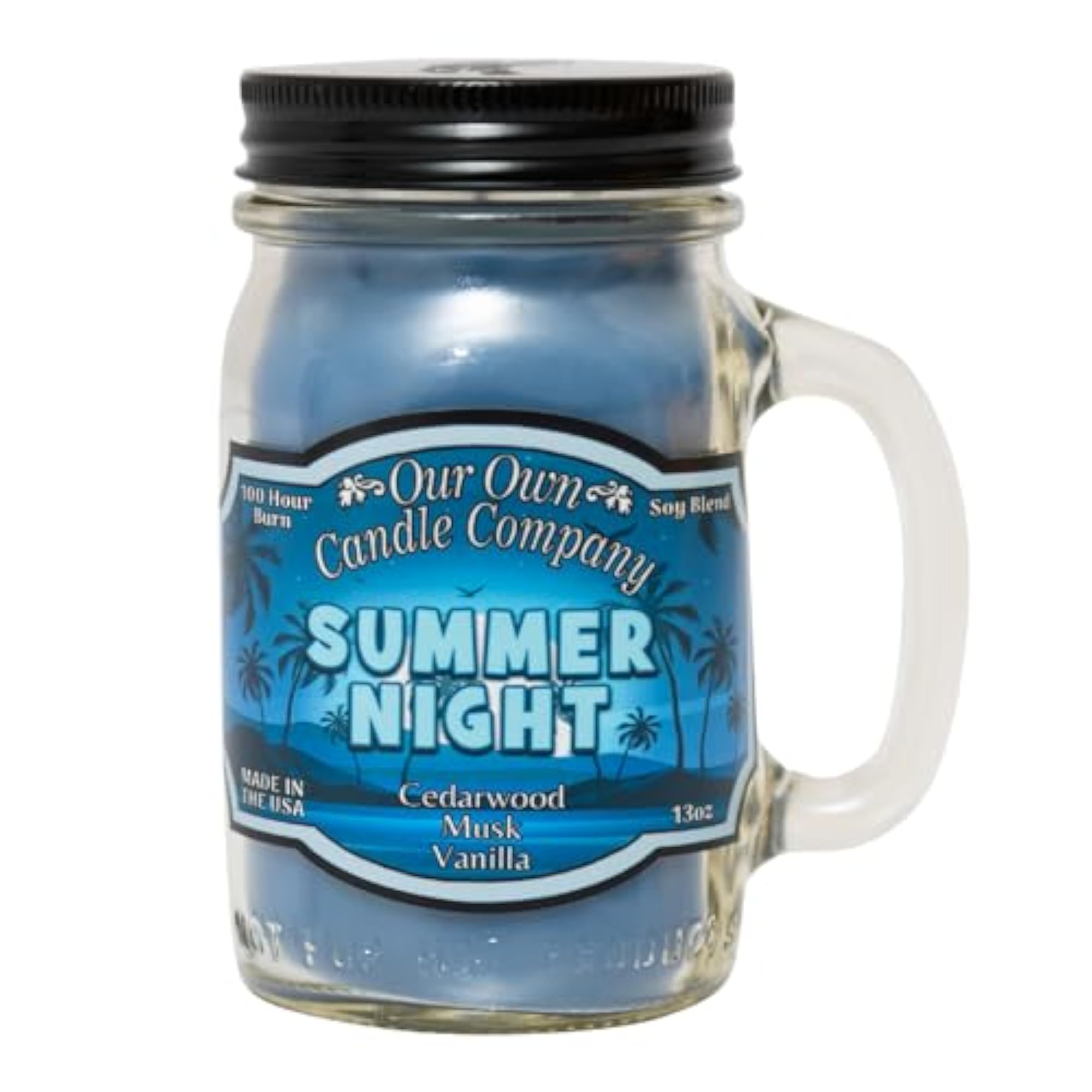 Summer Night Scented Jar Candle, 13oz, Gift for Her