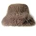 FHQHTH Women's Fluffy Faux Fur Bucket Hat Warm Fuzzy Winter Cap Cozy Soft Outdoor Fashion Hat [Dark Khaki]