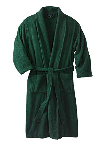 KingSize Men's Big & Tall Terry Bathrobe With Pockets - 6XL/7XL, Hunter