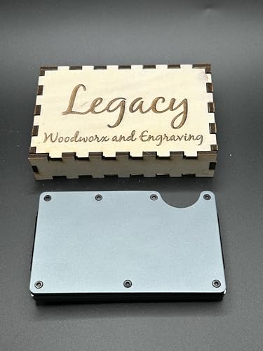 Legacy RFID Blocking Slim Aluminum Wallet with Money Clip – Minimalist Front Pocket Wallet with Wooden Case & Bottle Opener3