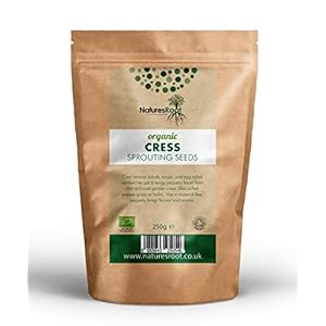 Nature’s Root Biologische Tuinkers Ontkiemen Zaden 250g – Superfood | Niet GMO | Microgroen Sprouts | Tuin planten…