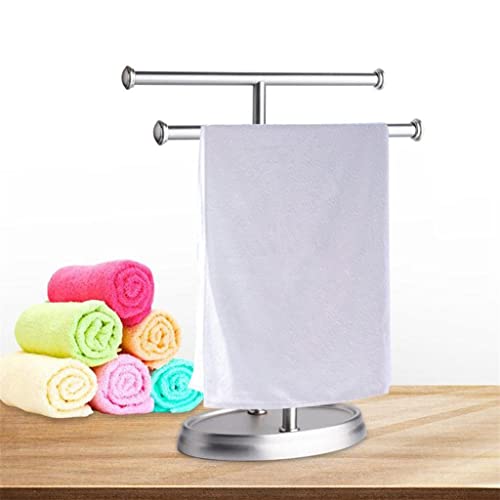 Towel Rails de acero inoxidable rack doble barra vertical de baño 4
