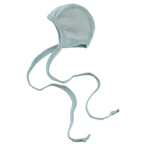 Preisvergleich Produktbild Engel Baby / Frühchen Häubchen Bio-Wolle / Seide, Gletscher, 38 / 44