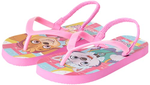 Nickelodeon Girls' Paw Patrol Sandals - Thong Flip Flops w/Heel Strap (Toddler/Little Kid)2