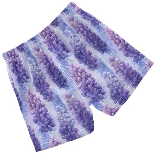 Pigsaly Boys Swim Trunks Lavender Gradient Flashing Glitter Boys Board Shorts Swimsuit Swimwear Summer Bathing Suit 5T2