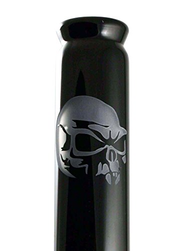 Black Art schwarz gefärbte Bong mit Alien-Motiv - 40 cm, 18,8 mm - Head&Nature Bong-Kollektion – Bild 3