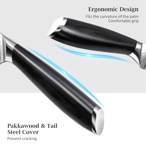 HOSHANHO Fillet Knife 7 Inch, Razor Sharp Boning Knife for Meat Poultry Chicken Cutting, Japanese High Carbon Powder Steel Fish Knives with Flexible Blade and Pakkawood Handle - Image 4