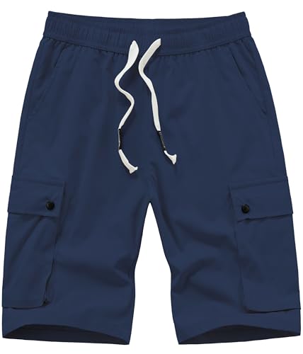 VtuAOL Women's Cargo Shorts Casual Elastic Waist Comfy Relaxed Fit Shorts