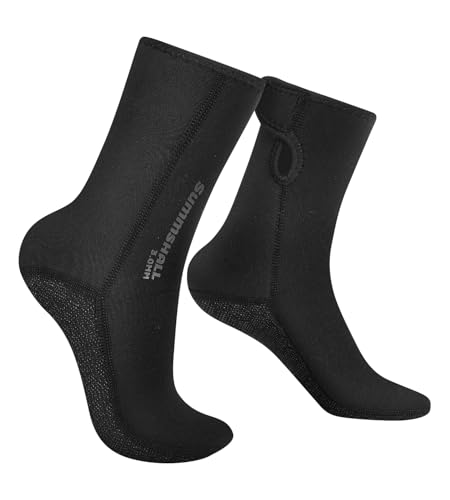 Summshall Neoprene Socks 3mm Wetsuit Socks Keep Warm Diving Socks for Men Women