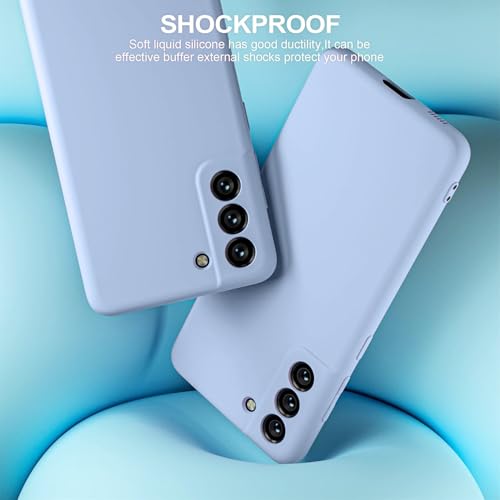 Image of DIZORO Liquid Silicone Case with Microfiber Coushioning Compatible for Samsung Galaxy S21 FE 5G Shockproof Slim Back Cover, Gel Rubber Full Body Protection - Carolina