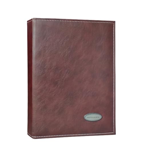 Photo Album 6Inch Photocard Holder Interleaf Photo Album Binder Pictures Storage Case Autograph Book for Wedding Albums(Dark Brown)