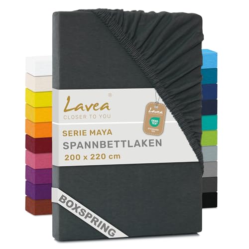 Lavea® Spannbettlaken 200 x 220 cm Maya Jersey, Boxspringbetten,...
