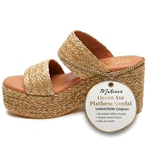 Image of BEACH by Matisse Womens Gem Platform Block Casual Sandals Casual High Heel 3 inch & Up - Off White