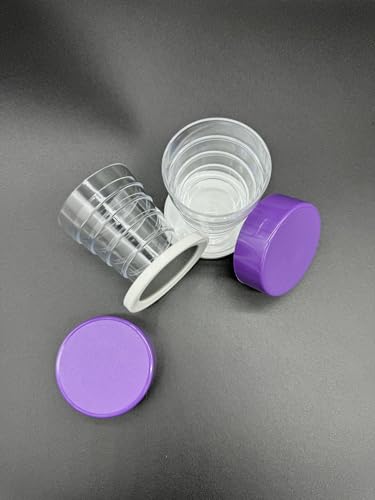 Kimmel Vaso plegable original con espejo para picnic, viajes, hogar, vaso plegable para cepillos de dientes, al aire libre, senderismo, camping, color morado
