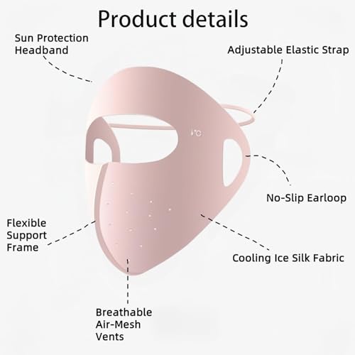 Image of 8 PcsFull Face Mask for Women, Face Cover for Bike Riding, Protective Face Mask for Outdoor Activities, Summer Sun Protection