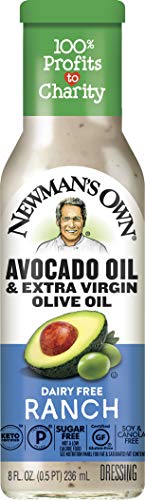 Newman's Own (Amazonfresh), Us Amazon Fresh, Ne6Pa Avocado Oil Extra Virgin Olive Oil Ranch Dressing, 8 Ounce #TOP29