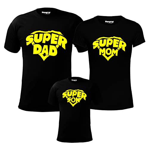 Image of Hangout Hub Family T-Shirts|Regular Fit|Cotton|Twinning Combo Dress| Setof3