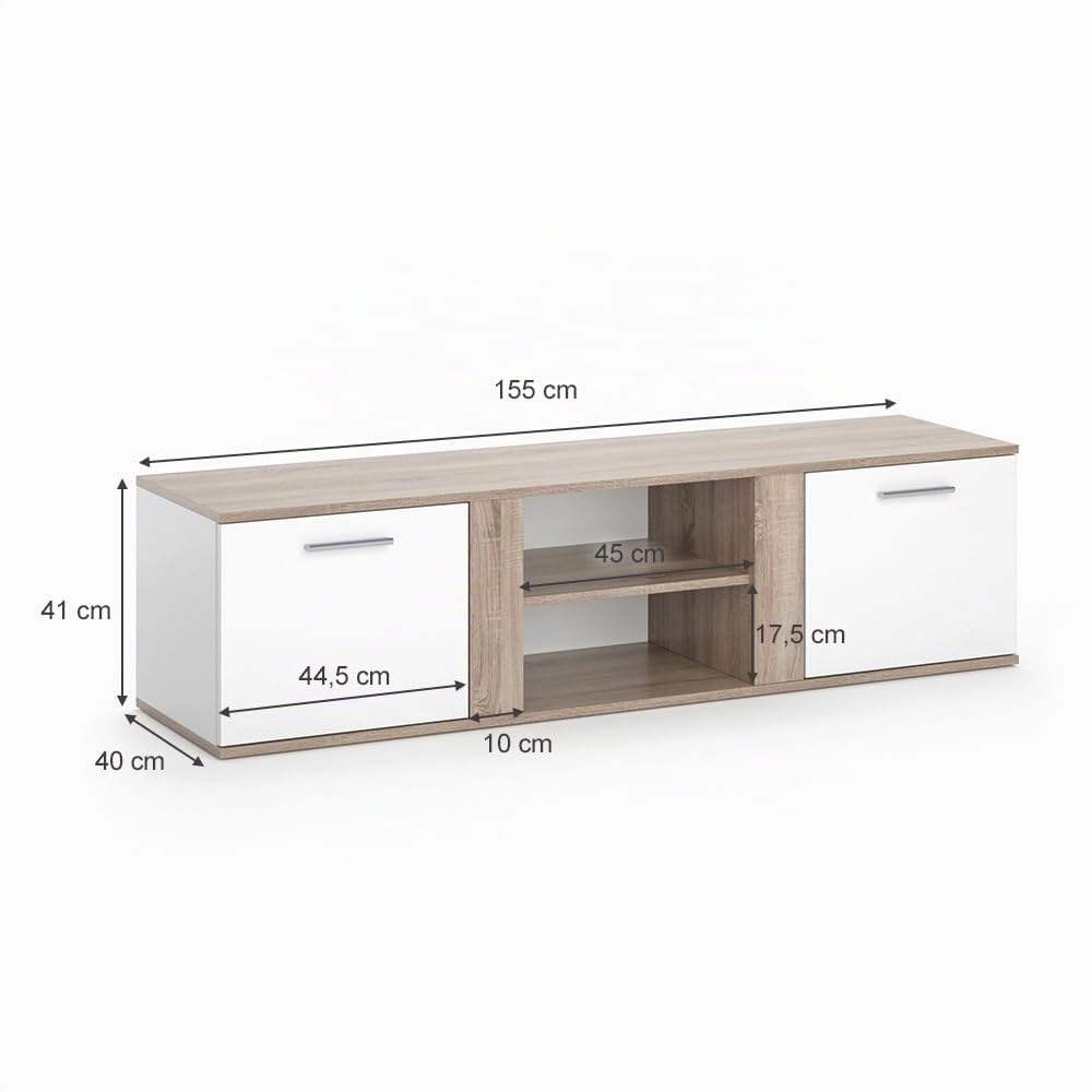 Vicco Lowboard Novelli, Sonoma, 155 x 41 cm
