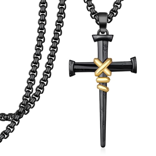 Collier croix clou homme en argent à porter au quotidien avec style