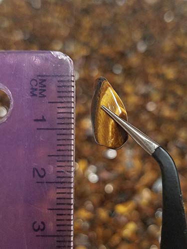 Jm 1.1 Lb Nature Stones & Crystal Tumbled Chips Gemstone Crushed Pieces Irregular Shaped Jewelry Making Home Crafts Projects Flower Pot Fish Tank Decoration Gift (Tiger's Eye) #TOP6