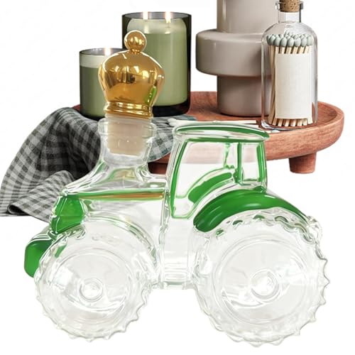 Botellas de licor vacías – Colección vintage de decoración para el hogar, decantador de vasos, diseño automotriz, pieza decorativa de exhibición de alcohol, inconfundible bar