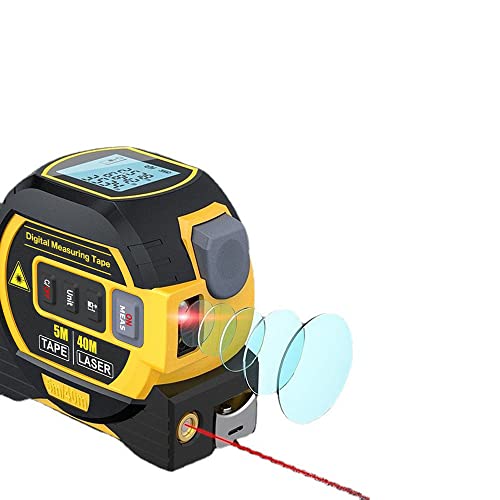 Eacam 3in1 Laser Rangefinder 5m Tape Measure Ruler LCD Display with Backlight Distance Meter Building Measurement Device Area Volumes Surveying Equipment