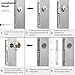 Storefront Commercial Mortise Lock Cylinder Set, Solid Brass Double Cylinder, Adams Rite Style SC Keyway & Keys, Replacement for Aluminum & Glass Storefront Doors (Silver)