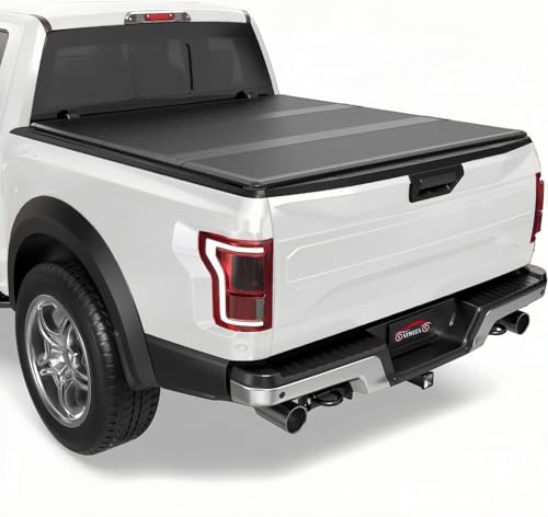 5 ft Hard Folding Fiberglass Tonneau Cover for 22–25 Ford Ranger 5'1" (61") Bed | Waterproof, Theft-Resistant | Security Lock Included | Easy Installation | Not Compatible with Cargo Management Rails