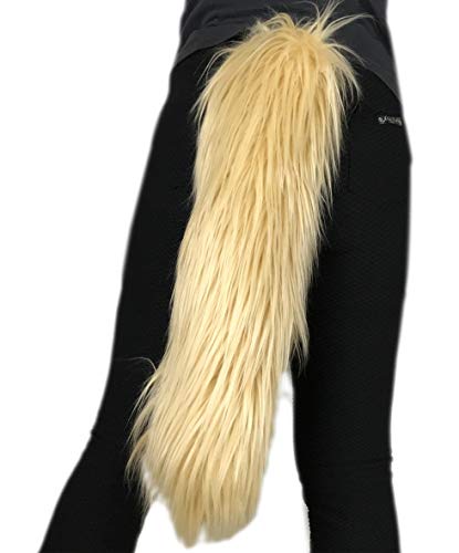 Bianna Creations Long Faux Fur Animal Luxury Tail, Cosplay, Anime Lover, Costume Dress Up Pet Play Furry Super Soft Accessory (20