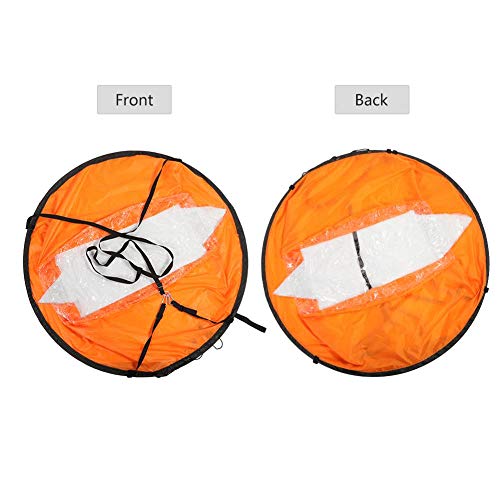 SUNGOOYUE Voile de Vent de Kayak Portable 108cm/42.52in Assez Grand Canoës Popup Kit de Voile sous Le Vent Accessoires de Kayak pour Bateau de Canoë Kayak(Orange Vif)