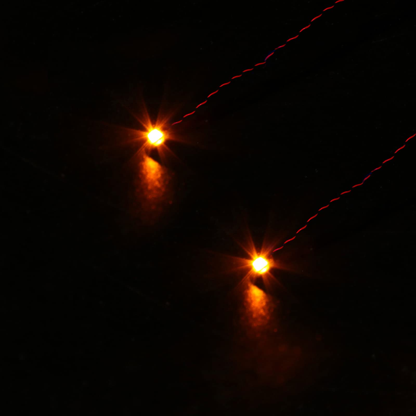 Yellow Flashing LED Light Set (30 cm) for DIY/MOC Lighting (Pack of 2), BrickBling LED Lighting Set, Decoration Lights for Lego and Other Major Brand Bricks