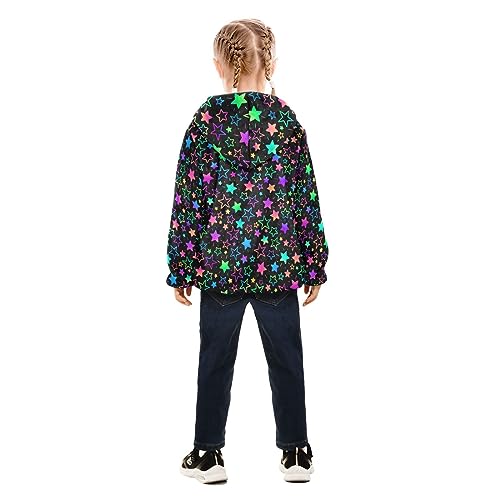 Bright Neon Stars Boys Fleece Hoody Jacket Zip Up Coat Warm Fall Winter Plush Jacket Long Sleeve Outerwear4