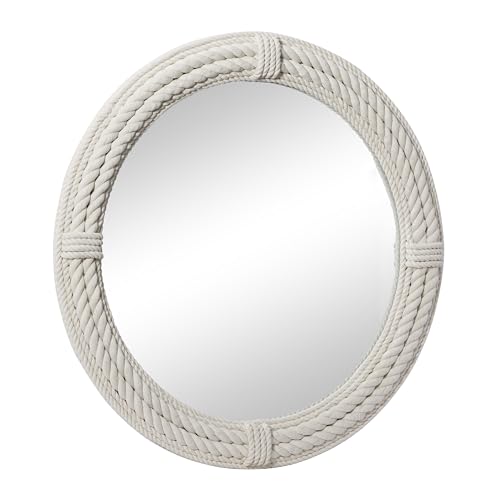 Deco 79 89515 Wooden Room Wall Mirror Coiled Rope Entryway Mirror With Wrapped Rope Accents, Wall Mounted Mirror 36 Inch X 3 Inch X 36" thumb #3