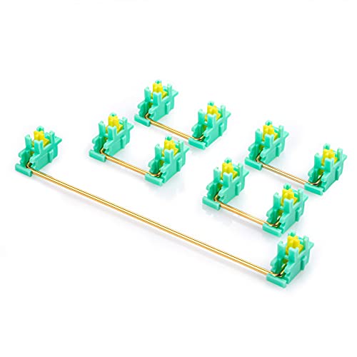 New Fashion Kingdom Snapin Stabilizers Plate Mounted Mechanical Keyboard Customized Repair Plate Stabilizer 2U6.25U Stabilizers for Mechanical Keyboard GreenLemoncolor