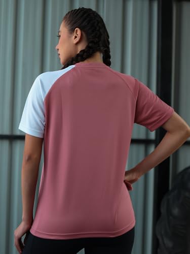 Image of CHKOKKO Gym Tshirt for Women Workout Activewear Regular Fit T Shirt for Woman Round Crew Neck Half Sleeves Best for Sports and Outdoor Activities