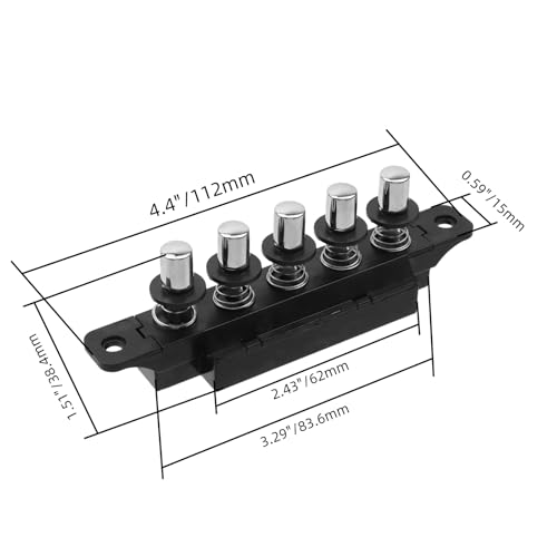 Sscon 2Pcs Kitchen Hood Keyboard Switch 5 Pushbutton Range Hood Switch for Various Household Appliances - Thumbnail 2