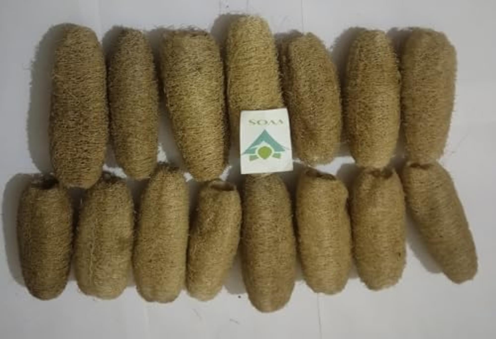 100% Natural Loofah Sponge Body Scrubber, Eco-Friendly, Pack of 15