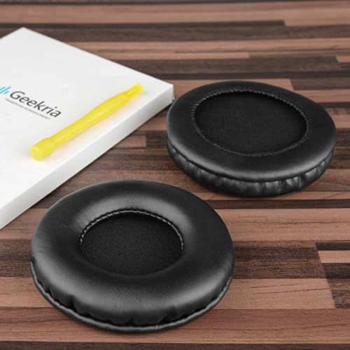 Image of Mayklen Headphone Cushion Pads Compatible with JBL Infinity Glide 500 & 700 Extra Bass Ear Cushion Replacement Pads Protein Leather, High-Density Memory Foam Earpad Cushions - Black 70mm