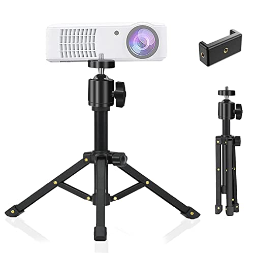 All-Metal Mini Tripod Stand for Projectors, Webcams, and Smartphones