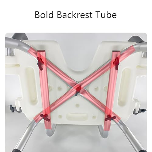 Chaise de douche légère 5 en 1 multifonctions avec dossier rembourré