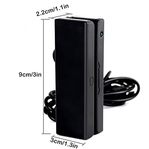 Symcode Usb Magnetic Stripe Card Reader 3-Track Pos Credit Card Reader Swiper Magstripe Swipe Card Reader #TOP2