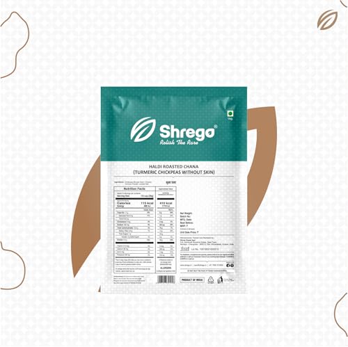 Image of Shrego Haldi Roasted Whole Chana (Turmeric Chickpeas Without Husk) Vacuum Packed (700 gm)