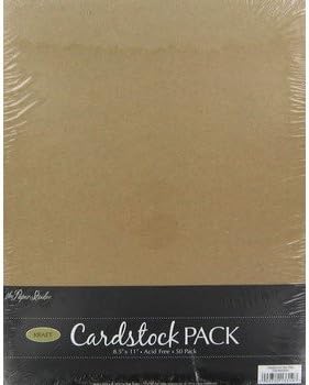 Paper Studio Kraft 8.5 x 11 Cardstock Scrapbooking Paper 50 Sheets