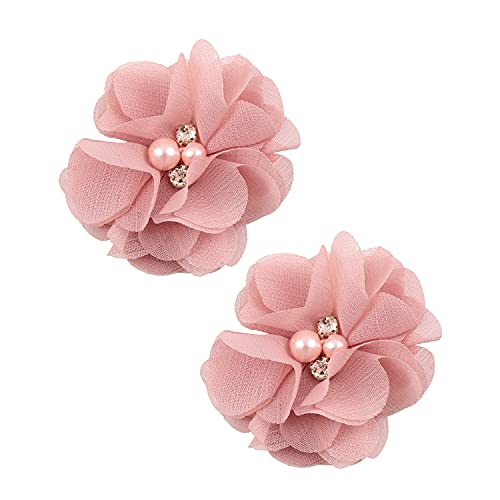 Insowni 43225-10924 2 Inch Alligator Hair Clips Barrettes Chiffon Flower Bow thumb #5