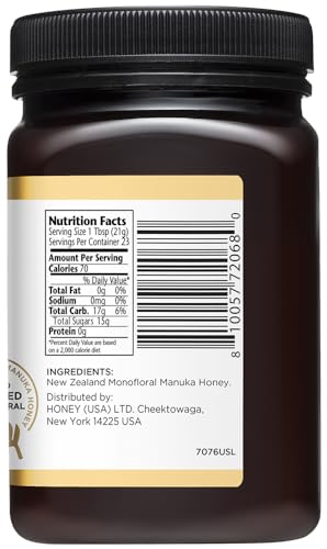 Manuka Doctor - MGO 525+ Manuka Honey Monofloral, 100% Pure New Zealand Honey. Certified. Guaranteed. Raw. Non-GMO (17.6 oz)
