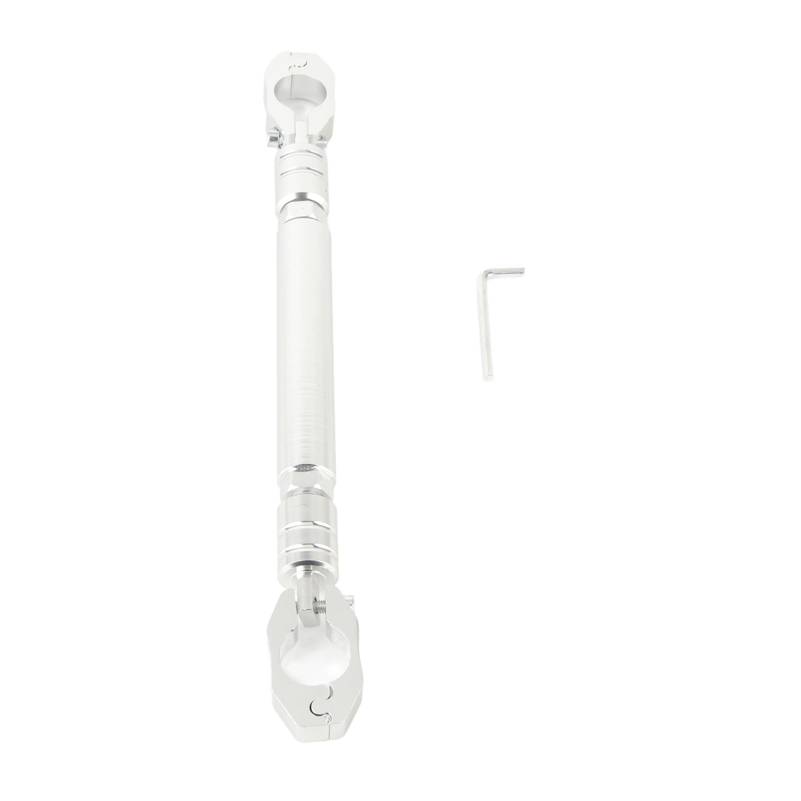 Barra di Bilanciamento della Moto, in Alluminio in Lega di Moto Bilancia del Manubrio della Barra Trasversale 22 Mm Accessori per Leva di Rinforzo Universale (silver)
