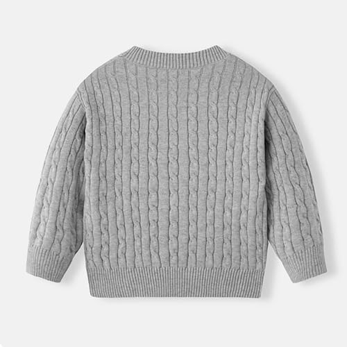 IWIHMIV Girl's Solid Color Sweaters Crewneck Long Sleeve Knit Pullover Lightweight Fall Winter Comfortable Sweaters2