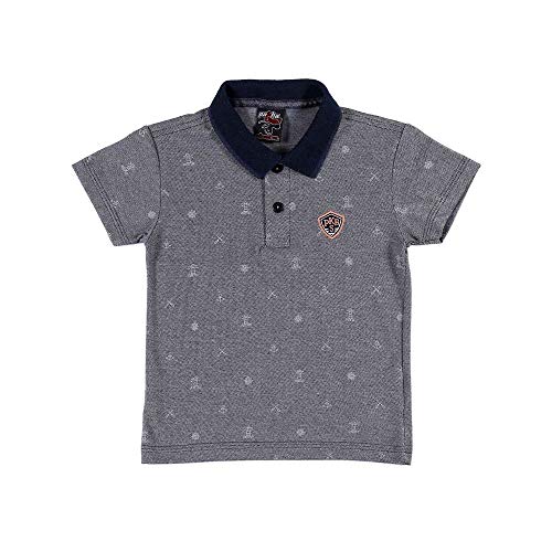 Polo Manga Curta Infantil Para Menino - Azul Marinho 2