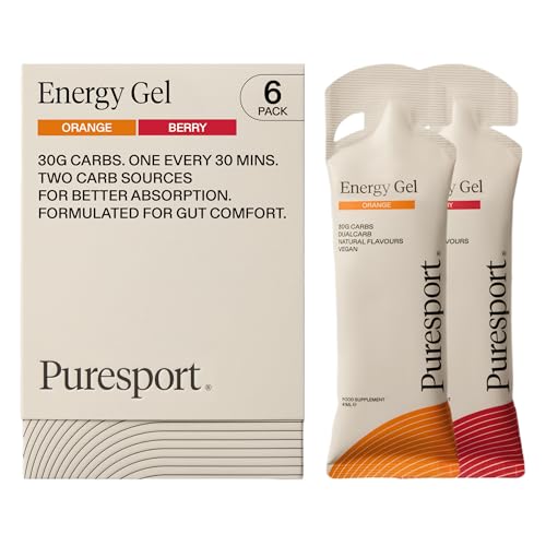 Puresport Fast-Release DualCarb Energy Gels Variety Pack 6 Gels