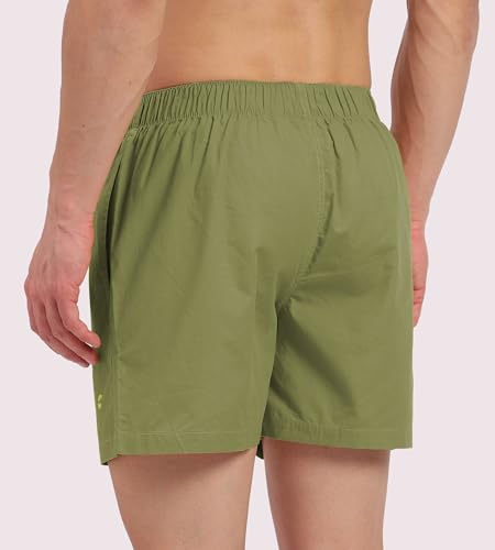 Image of Freecultr Cotton Boxer Shorts for Men Dual Pockets Moisture Wicking Microfibre | Pack of 1 | Regular Fit | Breathable & Comfortable Half Short Pants Ultrasoft Waistband